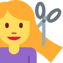머리를 자르는 여성