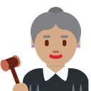 여성 판사: 중간 피부 톤