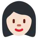 여자: 밝은 피부 톤