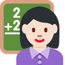 여자 교사: 밝은 피부 톤
