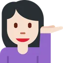 손을 내미는 여성: 밝은 피부 톤