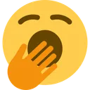 하품하는 얼굴