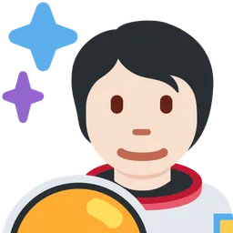 Astronaut: Light Skin Tone — Twitter