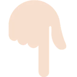 Backhand Index Pointing Down: Light Skin Tone — Twitter