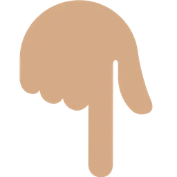 Backhand Index Pointing Down: Medium Skin Tone — Twitter