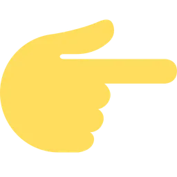 White Right Pointing Backhand Index — Twitter