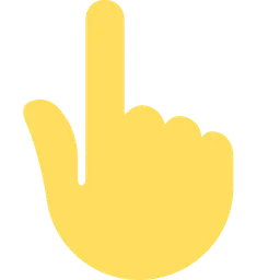 White Up Pointing Backhand Index — Twitter