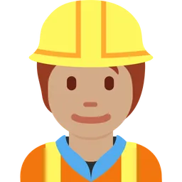 Construction Worker: Medium Skin Tone — Twitter