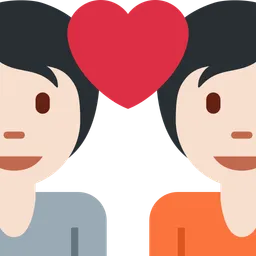 마음을 가진 커플: 밝은 피부 톤 — Twitter