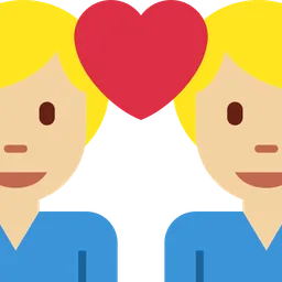 Couple with Heart: Man, Man, Medium-Light Skin Tone — Twitter