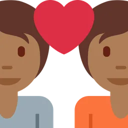 Couple with Heart: Medium-Dark Skin Tone — Twitter
