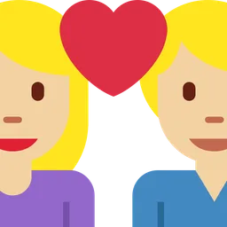 Couple with Heart: Woman, Man, Medium-Light Skin Tone — Twitter