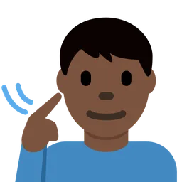 Deaf Man: Dark Skin Tone — Twitter