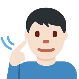 Deaf Man: Light Skin Tone — Twitter