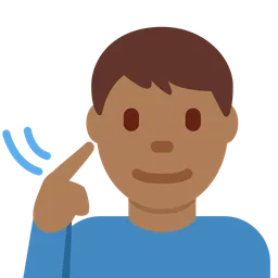 Deaf Man: Medium-Dark Skin Tone — Twitter
