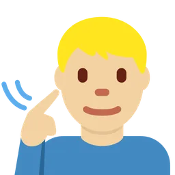 Deaf Man: Medium-Light Skin Tone — Twitter