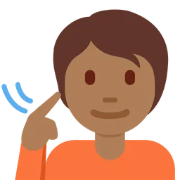 Deaf Person: Medium-Dark Skin Tone — Twitter