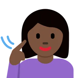 Deaf Woman: Dark Skin Tone — Twitter