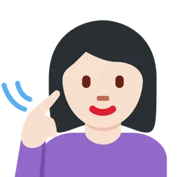 Deaf Woman: Light Skin Tone — Twitter