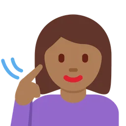 Deaf Woman: Medium-Dark Skin Tone — Twitter