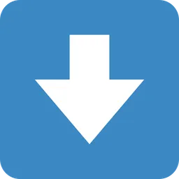 Downwards Black Arrow — Twitter