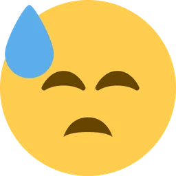 Face with Cold Sweat — Twitter