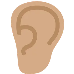 Ear: Medium Skin Tone — Twitter