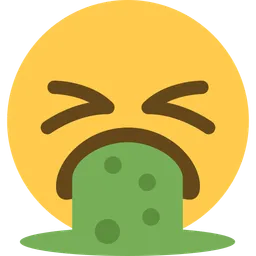 Face with Open Mouth Vomiting — Twitter