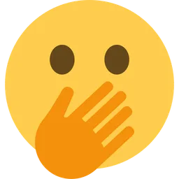 Face with Open Eyes and Hand Over Mouth — Twitter