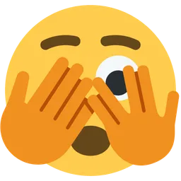 Face with Peeking Eye — Twitter