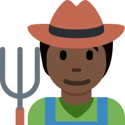Farmer: Dark Skin Tone — Twitter