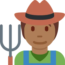 Farmer: Medium-Dark Skin Tone — Twitter
