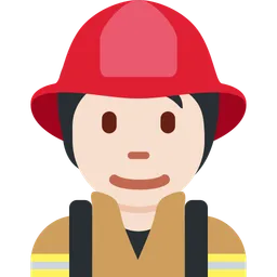 Firefighter: Light Skin Tone — Twitter
