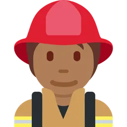 Firefighter: Medium-Dark Skin Tone — Twitter