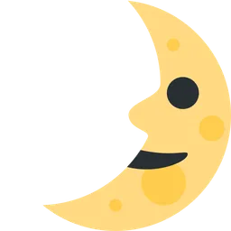 First Quarter Moon with Face — Twitter