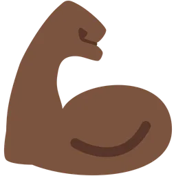 Flexed Biceps: Dark Skin Tone — Twitter
