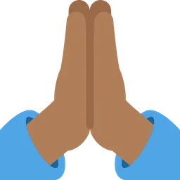Folded Hands: Medium-Dark Skin Tone — Twitter