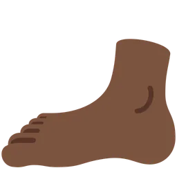 Foot: Dark Skin Tone — Twitter