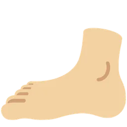 Foot: Medium-Light Skin Tone — Twitter