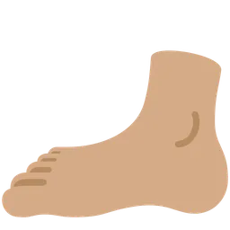 Foot: Medium Skin Tone — Twitter