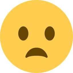 Frowning Face with Open Mouth — Twitter