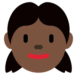 Girl: Dark Skin Tone — Twitter