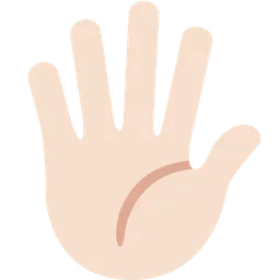 Hand with Fingers Splayed: Light Skin Tone — Twitter