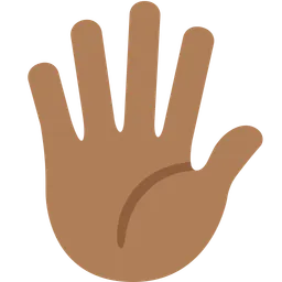 Hand with Fingers Splayed: Medium-Dark Skin Tone — Twitter