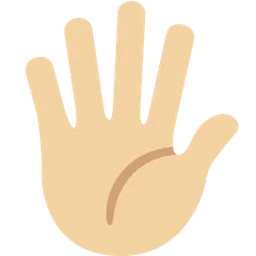 Hand with Fingers Splayed: Medium-Light Skin Tone — Twitter