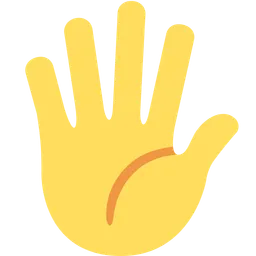 Raised Hand with Fingers Splayed — Twitter