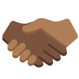 Handshake: Dark Skin Tone, Medium-Dark Skin Tone — Twitter