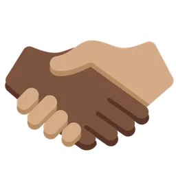 Handshake: Dark Skin Tone, Medium Skin Tone — Twitter