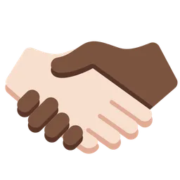 Handshake: Light Skin Tone, Dark Skin Tone — Twitter