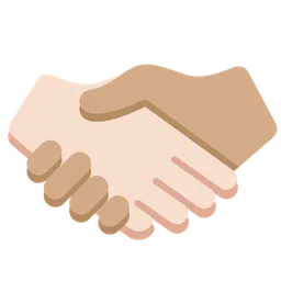 Handshake: Light Skin Tone, Medium Skin Tone — Twitter